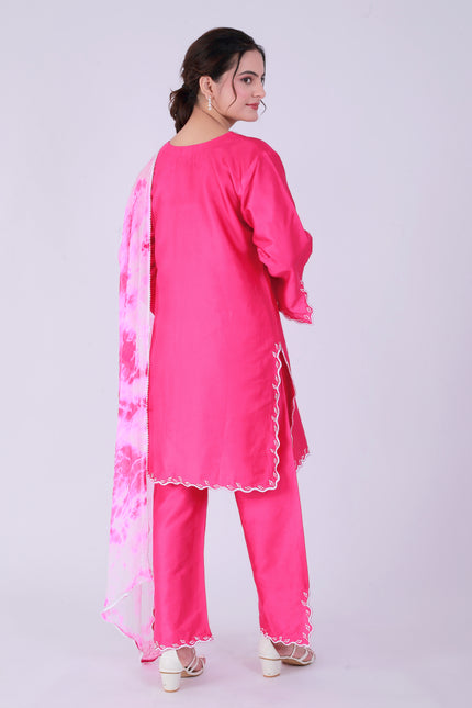 Pink Tye Dye Patti Suit Set
