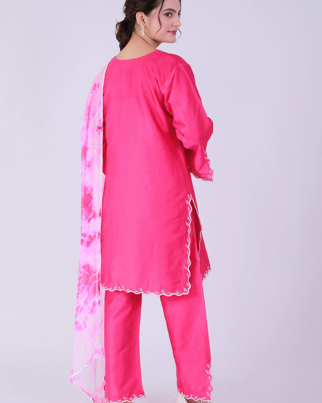 Pink Tye Dye Patti Suit Set