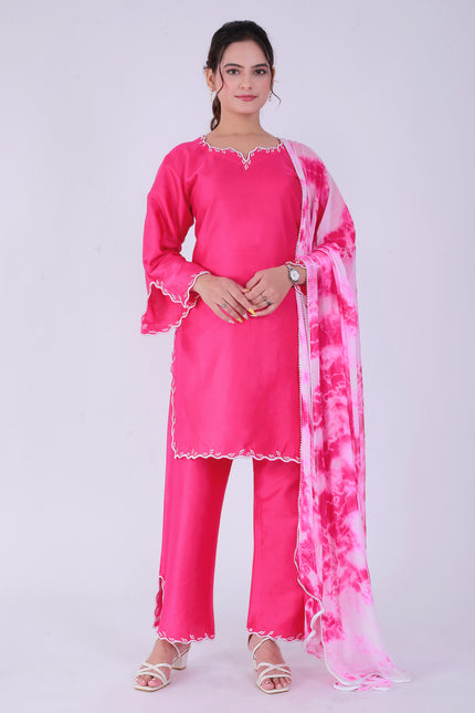 Pink Tye Dye Patti Suit Set