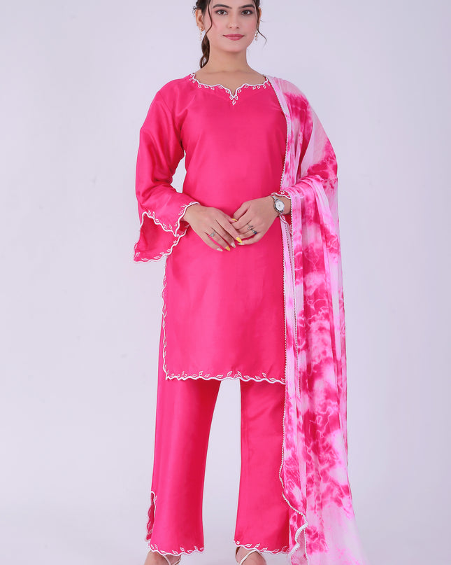 Pink Tye Dye Patti Suit Set