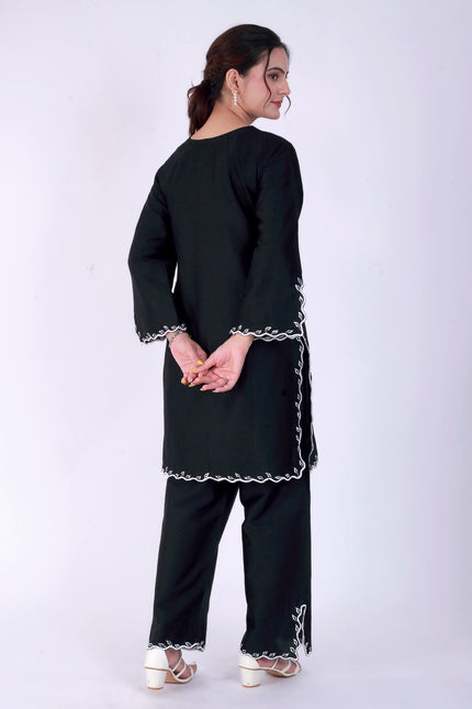 Black Tye Dye Patti Suit Set