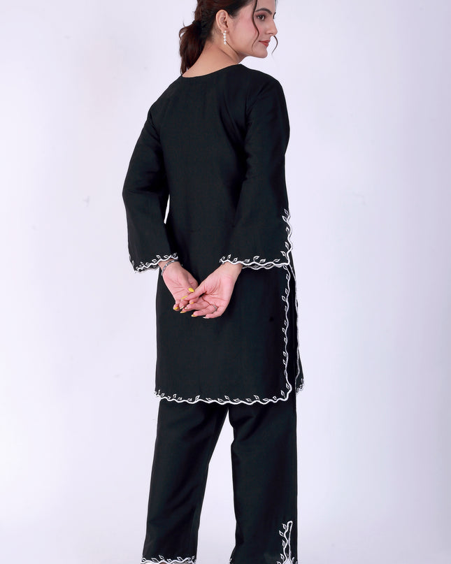 Black Tye Dye Patti Suit Set