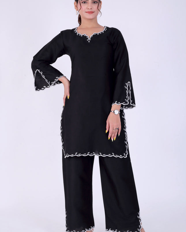 Black Tye Dye Patti Suit Set