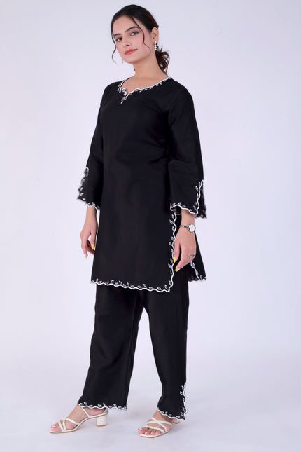 Black Tye Dye Patti Suit Set