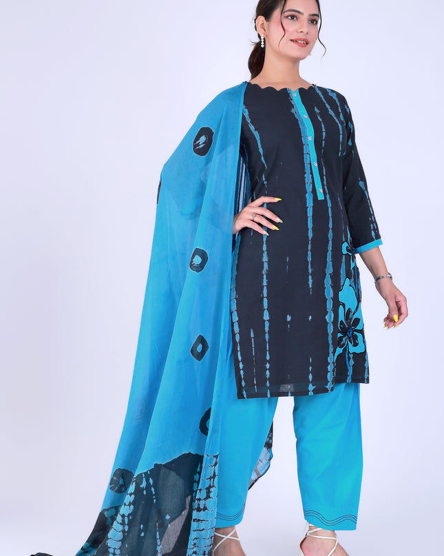 Shibori Black Suit Set