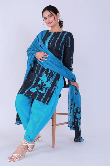 Shibori Black Suit Set