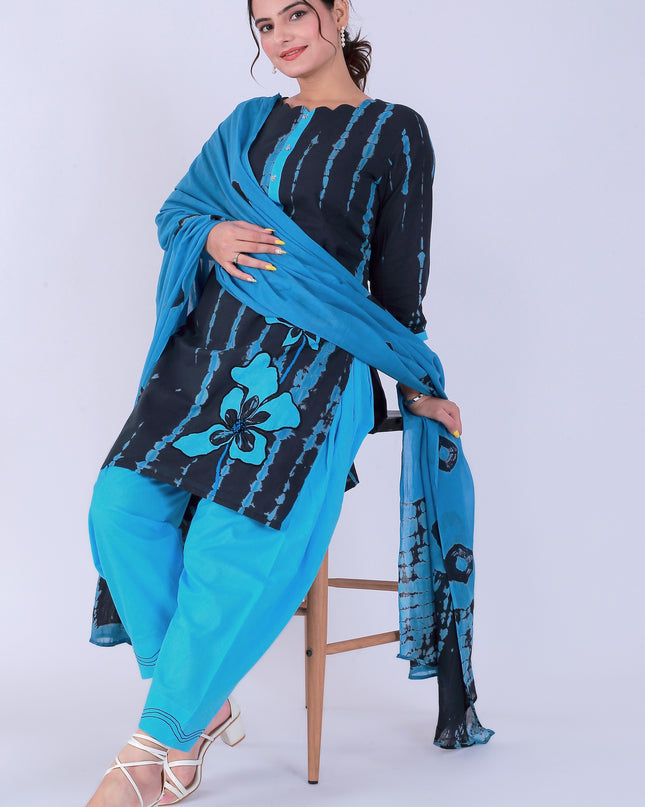 Shibori Black Suit Set