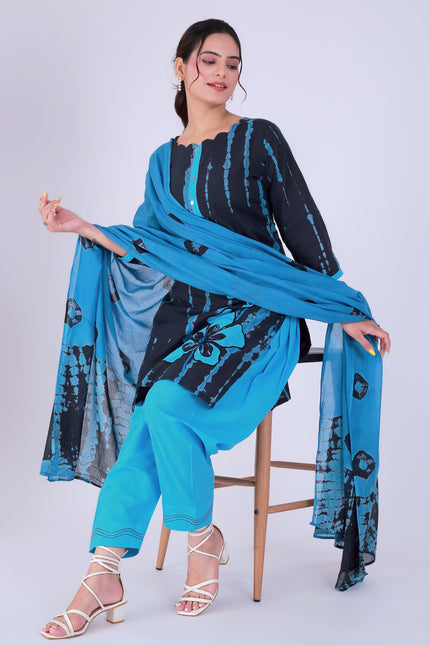 Shibori Black Suit Set