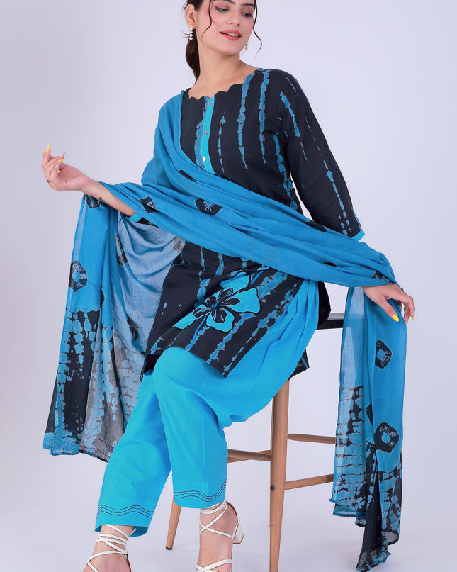 Shibori Black Suit Set