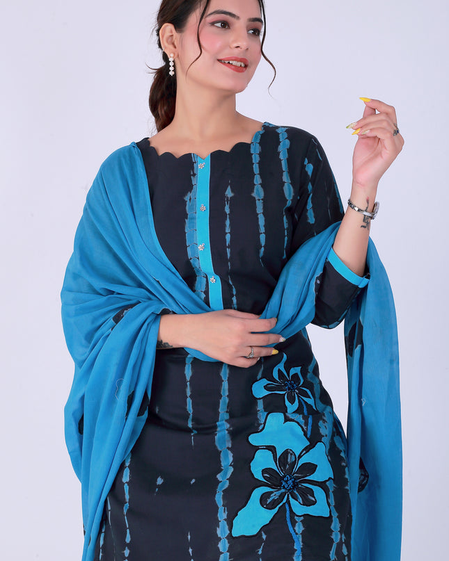 Shibori Black Suit Set