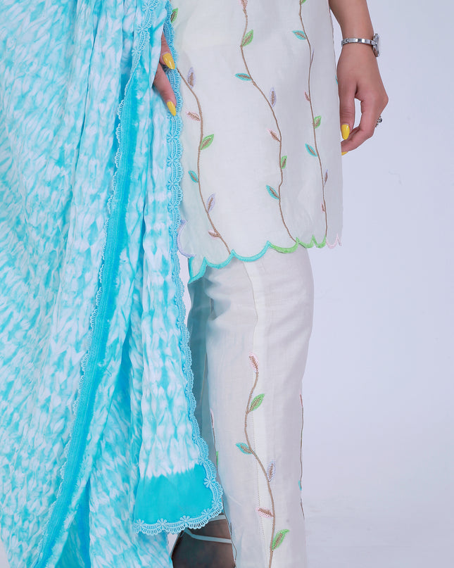 Shibori Blue Suit Set