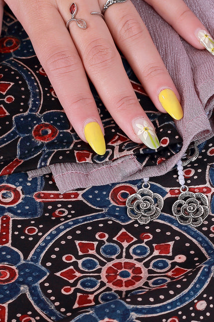 Ajrakh Onion Pink Saree