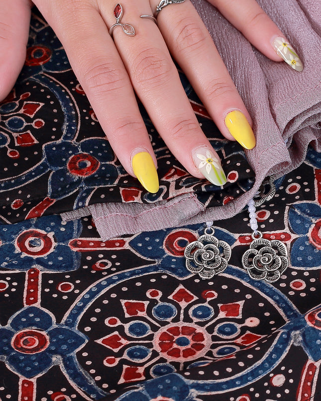 Ajrakh Onion Pink Saree